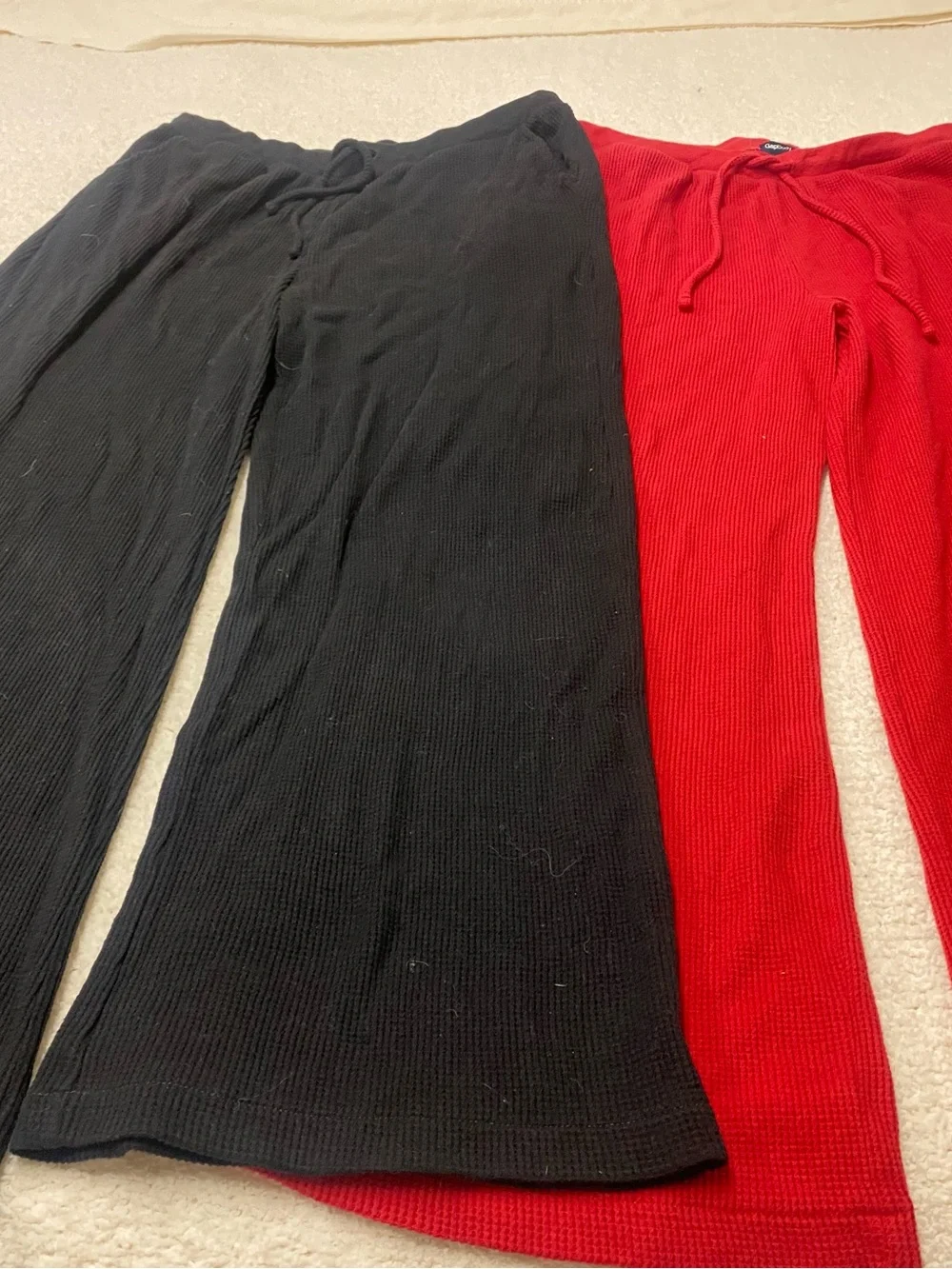 GAP Wide-Leg Pants Duo in Red & Black